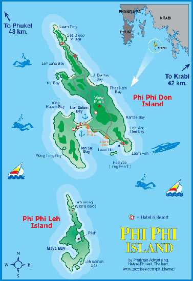 皮皮岛(Phi Phi Island)地图