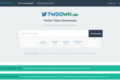 twdown.net ：在线twitter(推特)视频下载工具