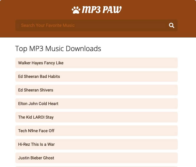 mp3paw.app ：youtube音乐下载在线工具