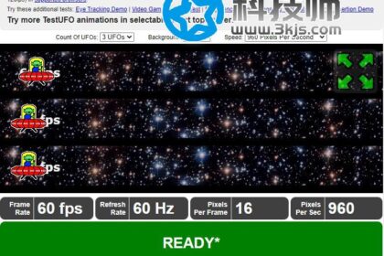 显示器刷新率测试工具及使用教程 - UFO Test