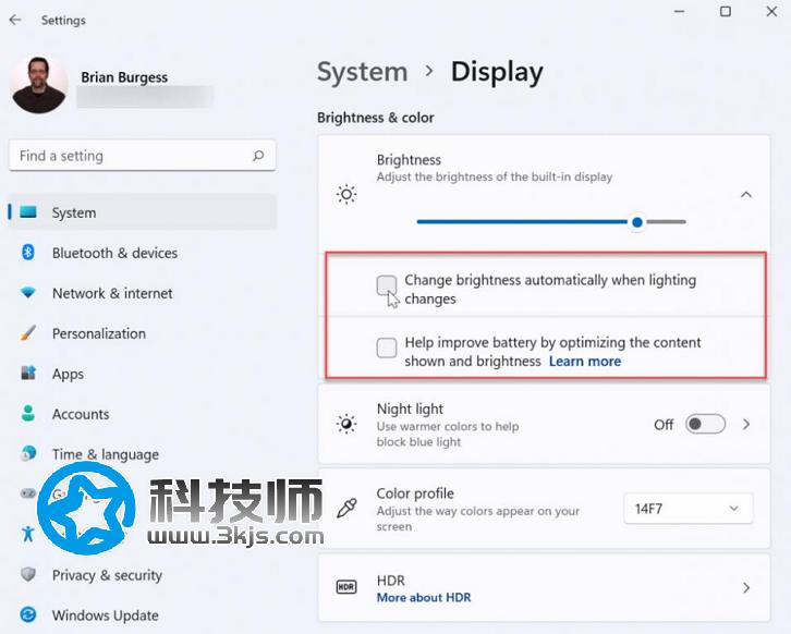 win11怎么关闭自动亮度？windows 11自动亮度设置教程