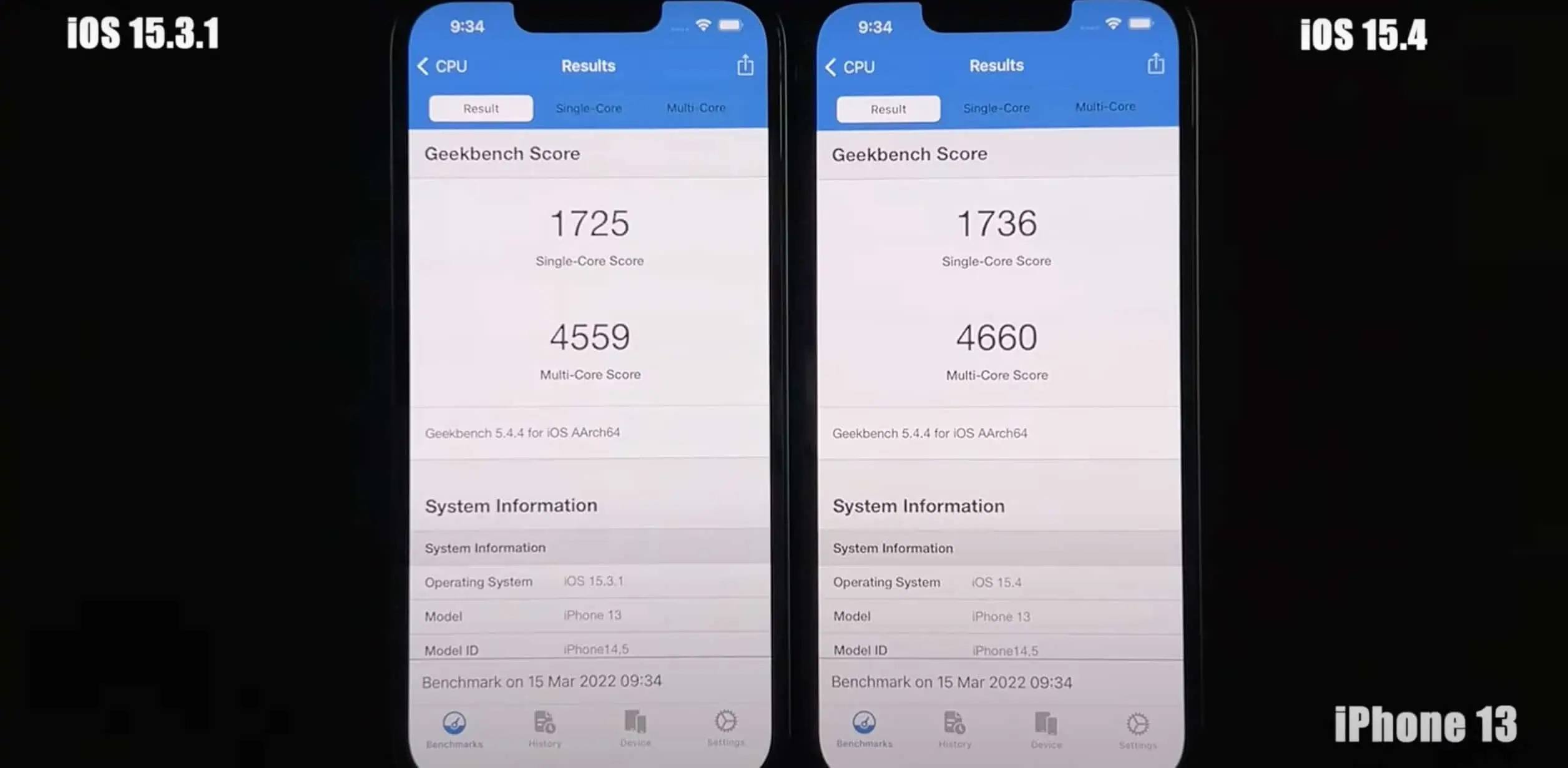 多款 iPhone升级 iOS 15.4 后跑分实测速度下降？