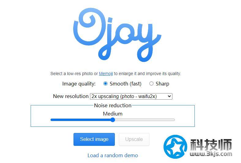 Ojoy - 免费图片无损放大工具(在线版)