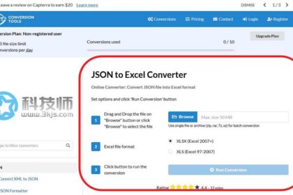 Conversion JSON to Excel Converter - json转excel在线转换工具