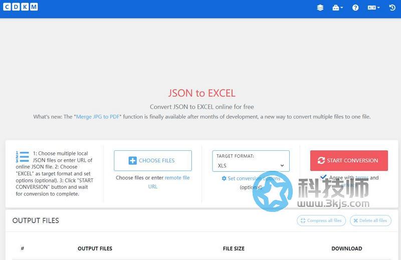 Cdkm JSON to EXCEL - JSON转excel在线转换工具
