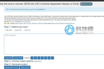 Convertcsv JSON to CSV - JSON转excel/csv在线工具