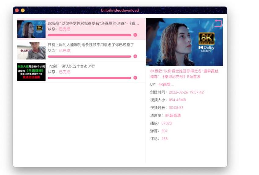 BilibiliVideoDownload - 哔哩哔哩视频下载工具(支持Windows/macOS/Linux)