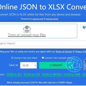 Aspose JSON to XLSX - JSON转excel格式转换器