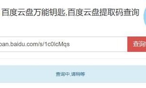 云盘万能钥匙 - 查询百度网盘提取码的在线工具