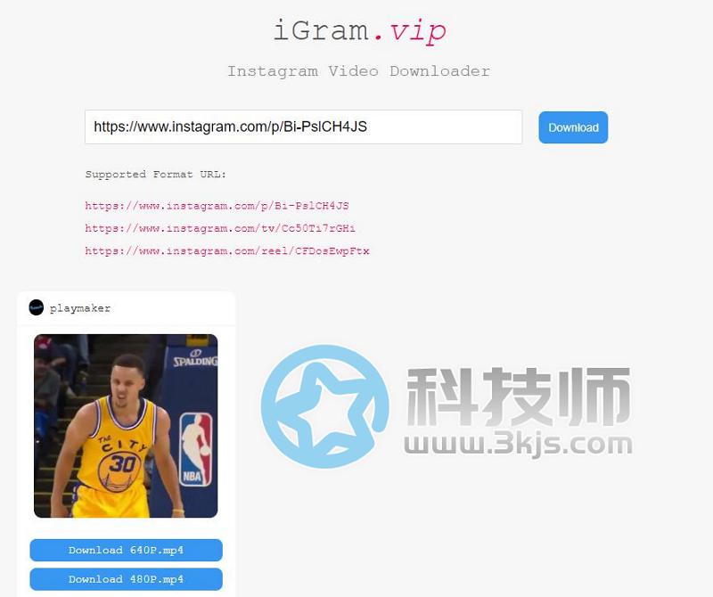 iGram.vip - ins视频下载在线工具