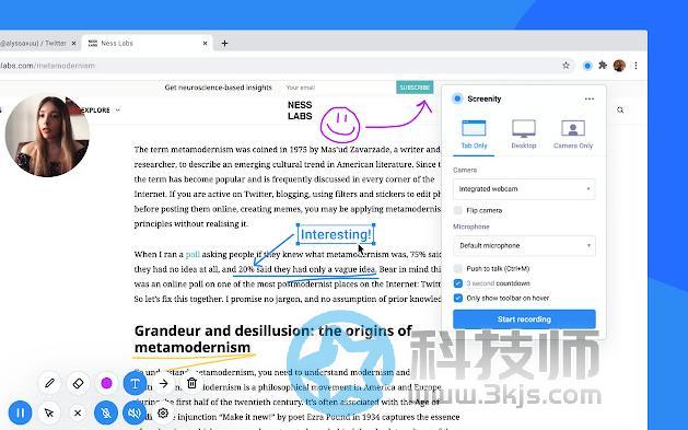 Screenity - 谷歌浏览器屏幕录像工具[Chrome]