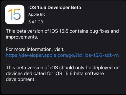 苹果推出 iOS 15.6 及 iPadOS 15.6 Beta 1 固件更新