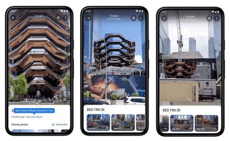 Google 地图「街景时光机」现在可在iPhone上使用