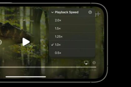 自iOS16开始Apple苹果视频播放器支持播放速度倍速调整