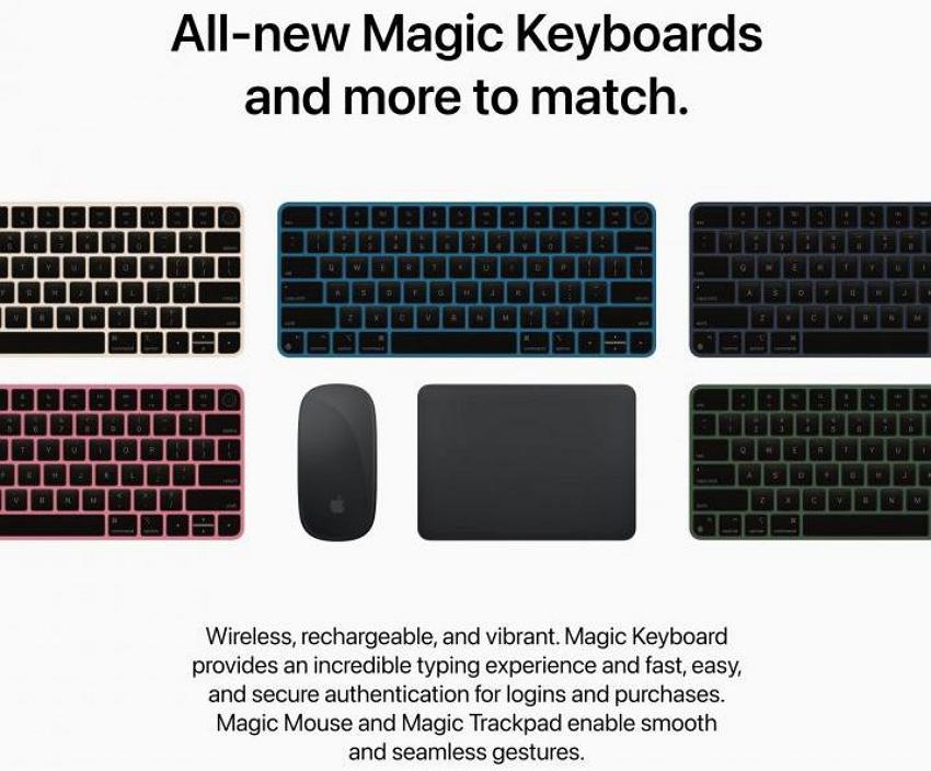 M2 iMac概念设计图曝光：27寸屏幕、5 种颜色、边框为黑色