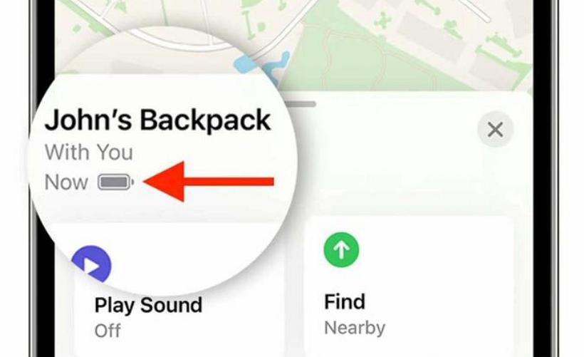 升级iOS 15.6后：AirTag电池状态显示突然消失
