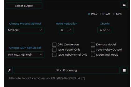Ultimate Vocal Remover(歌曲伴奏人声提取)下载及使用教程
