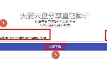 天翼网盘直连解析在线工具 - 免登录高速下载天翼网盘资源
