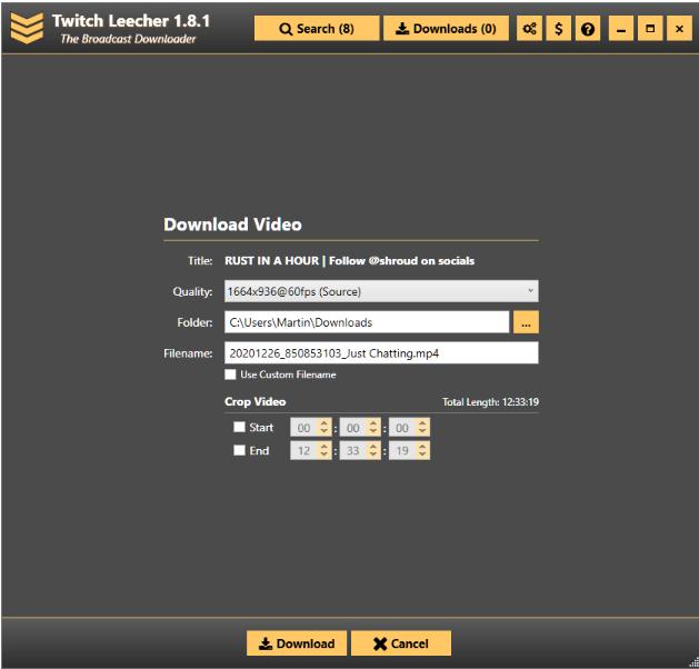 Twitch Leecher - 免费twitch视频下载工具[含使用教程]