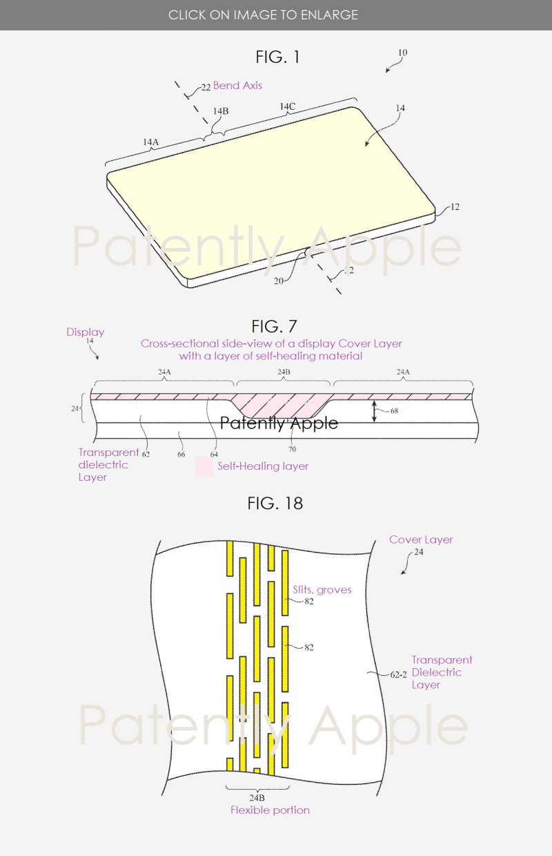 苹果折叠手机新专利：屏幕可自行修复折痕