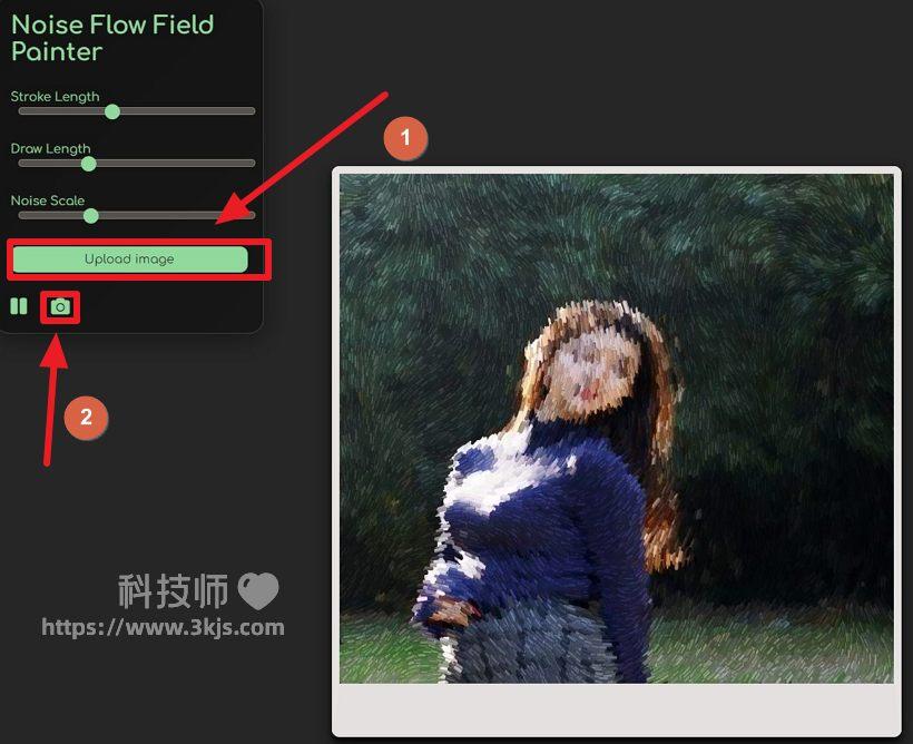 Noise Flow Field Painter - 照片转油画在线工具[含教程]