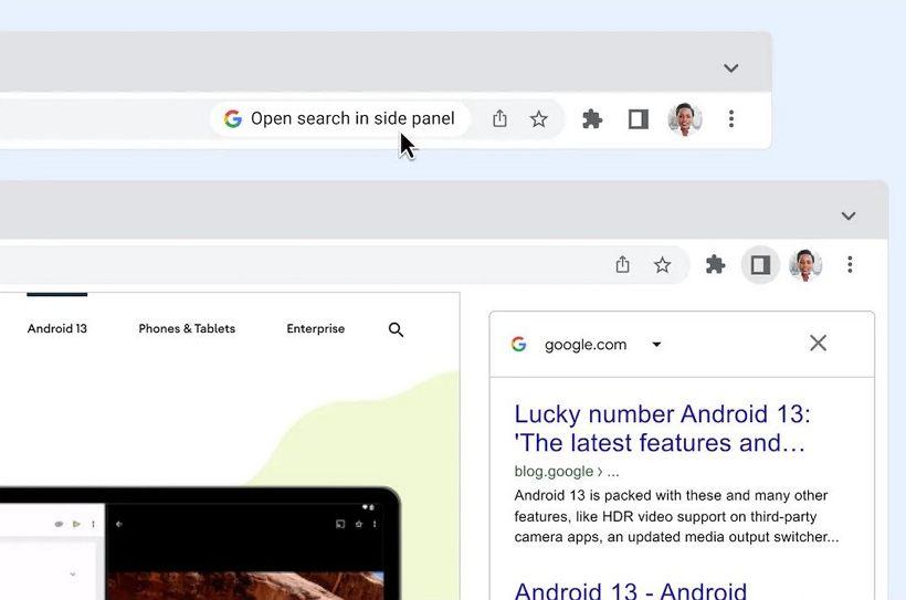 Chrome加入全新Sidebar ：让谷歌搜索变得更方便