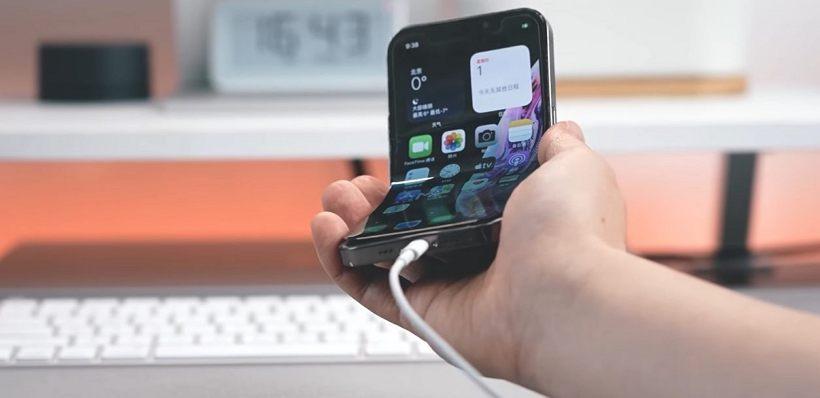 DIY达人疯狂改造的全球首台折叠式 iPhone 问世