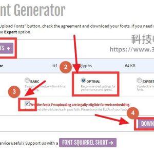 Font Squirrel Webfont Generator - 在线字体转换器(含教程)