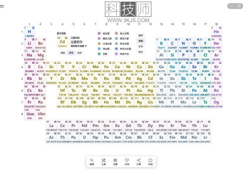 元素周期表PRO_在线版元素周期表图