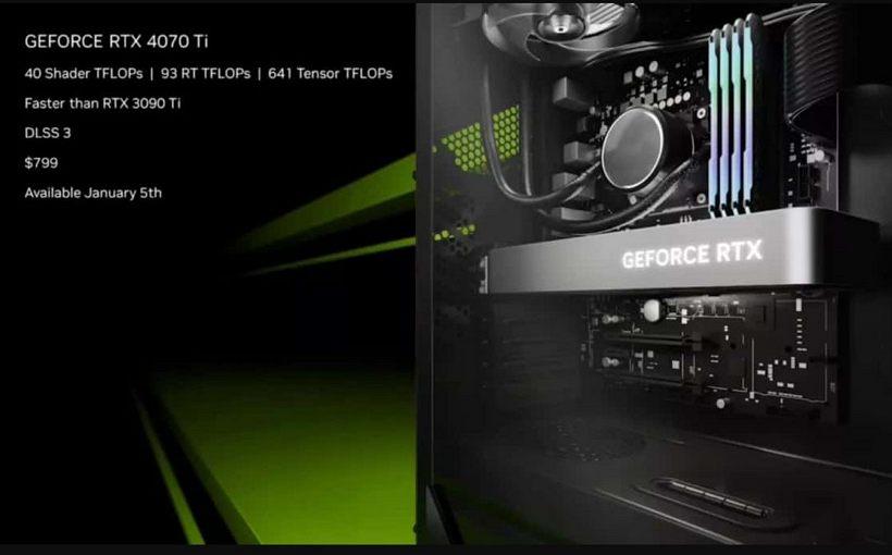 Nvidia发布 RTX 4070Ti：比3090Ti更强！