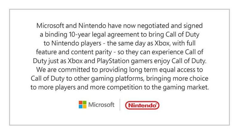 微软与任天堂签定10年协定：为任天堂玩家提供游戏