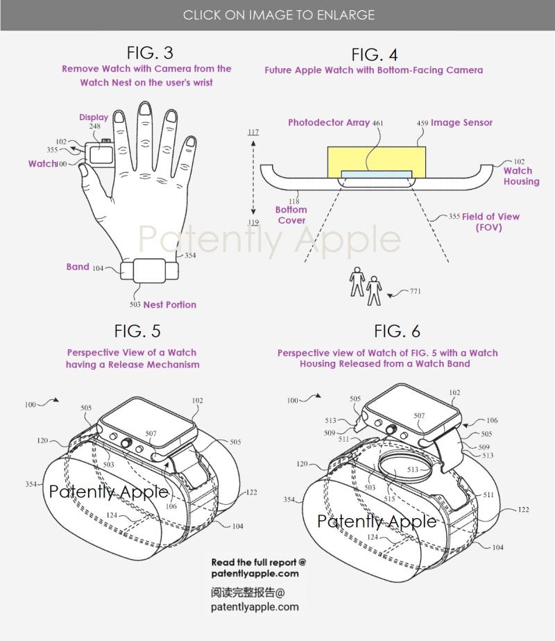 未来 Apple Watch 具有内置镜头和独特表带系统