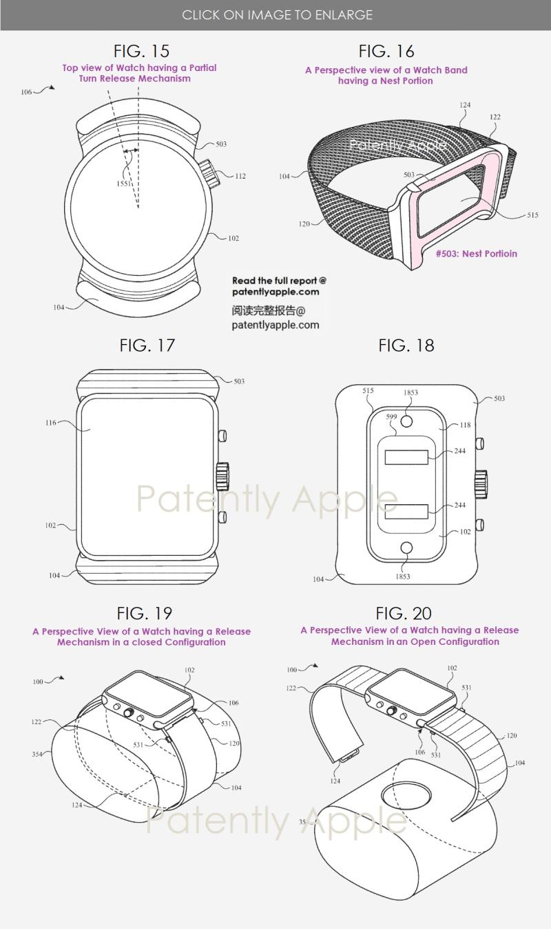 未来 Apple Watch 具有内置镜头和独特表带系统