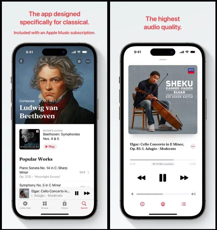 Apple Music Classical App 发布：500万首古典音乐免费听