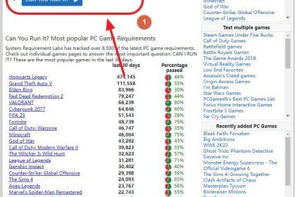 Can you run it - 游戏配置检测在线检测工具(含教程)