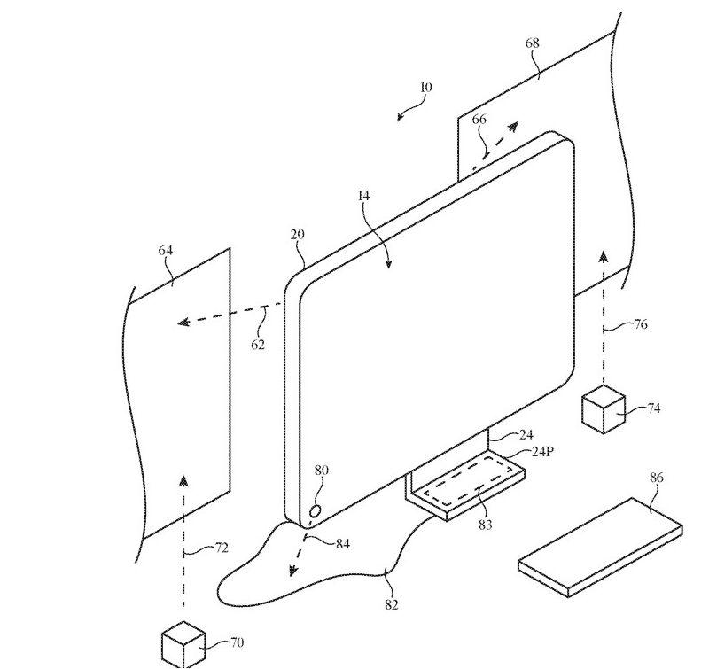 苹果iMac最新专利：背面投影仪扩展显示区域