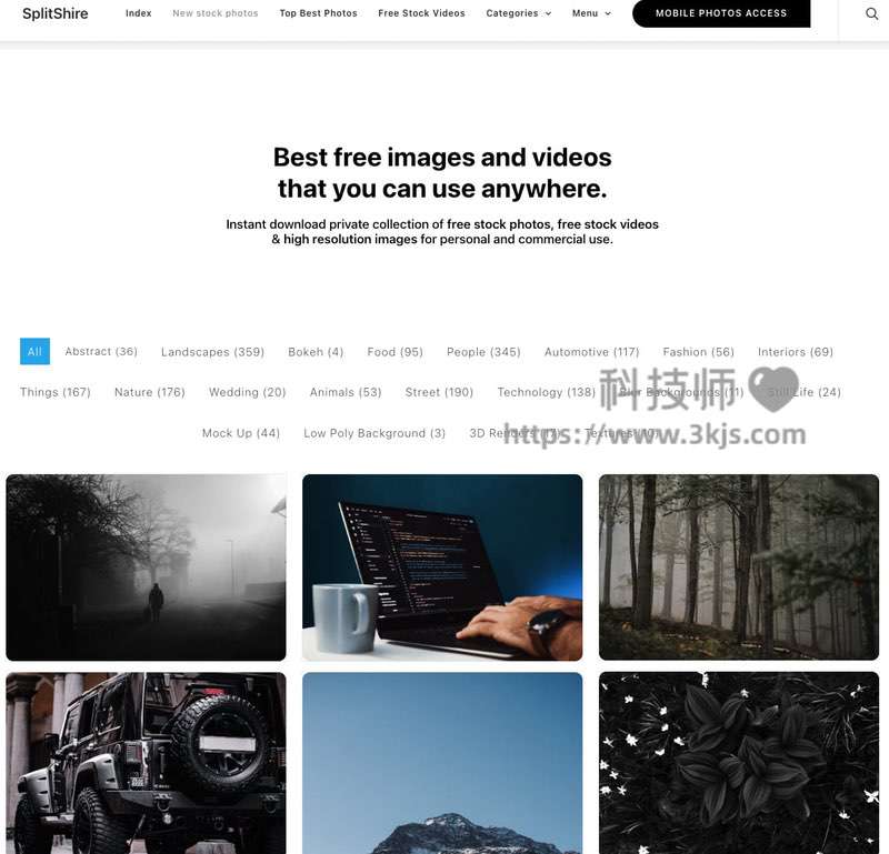 SplitShire - 高清图片视频素材下载网站(附教程)