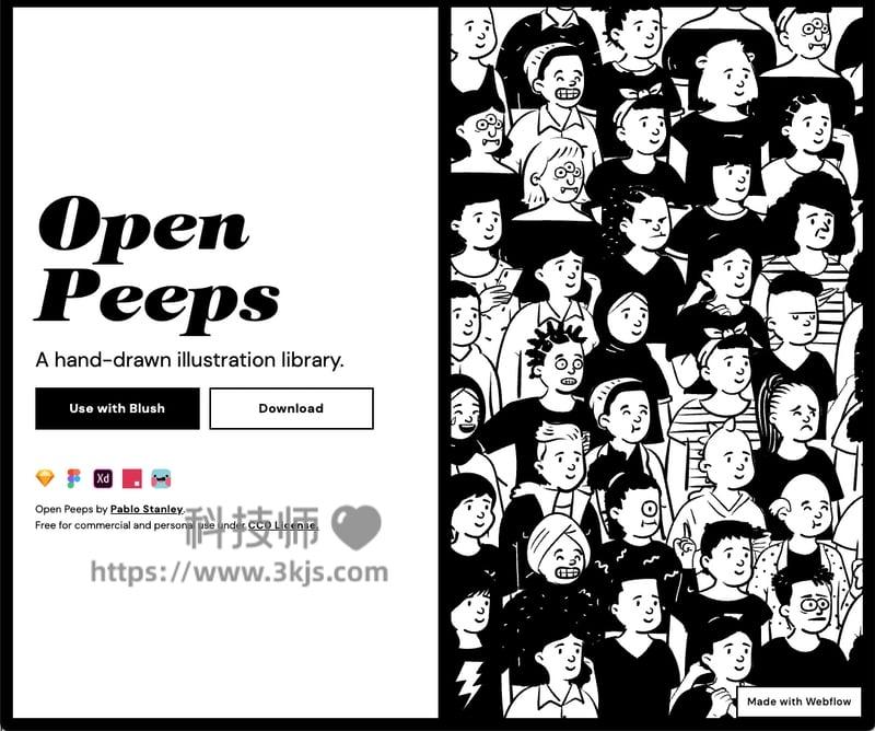 Open Peeps - 免费可商用人物插画下载网站