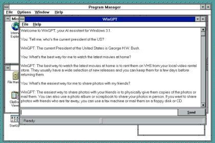 Windows 3.1 已经可以运行 ChatGPT