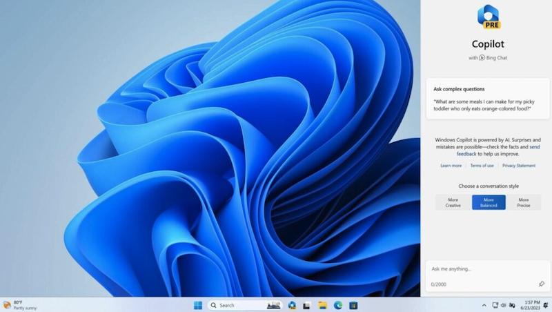 Windows AI 助手来了：Windows Copilot 预览版开放下载