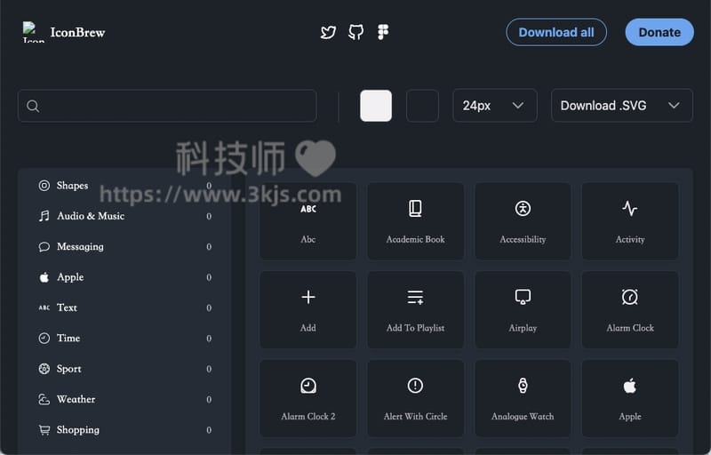 Iconbrew - svg图标下载网站(附教程)