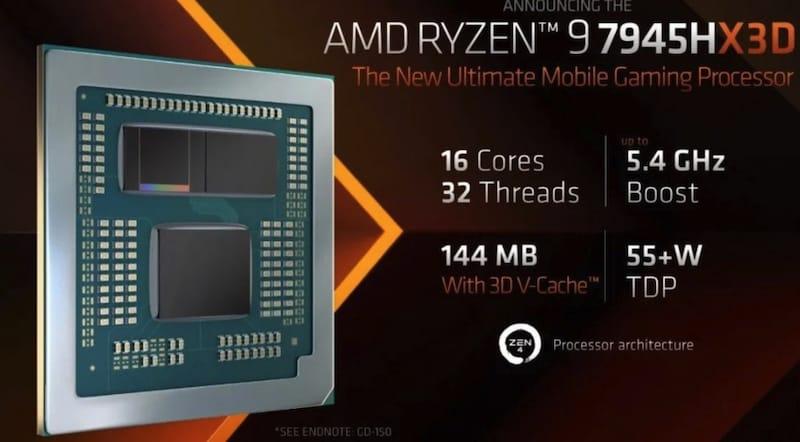 AMD Ryzen 9 7945HX3D 处理器公布：将首发搭载于华硕笔记本电脑