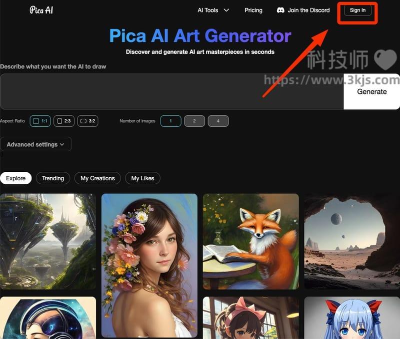 Pica AI -  免费AI绘画网站(含教程)