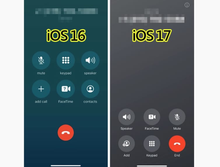 iOS 17 结束通话按键位置变了：遭大量果粉吐槽