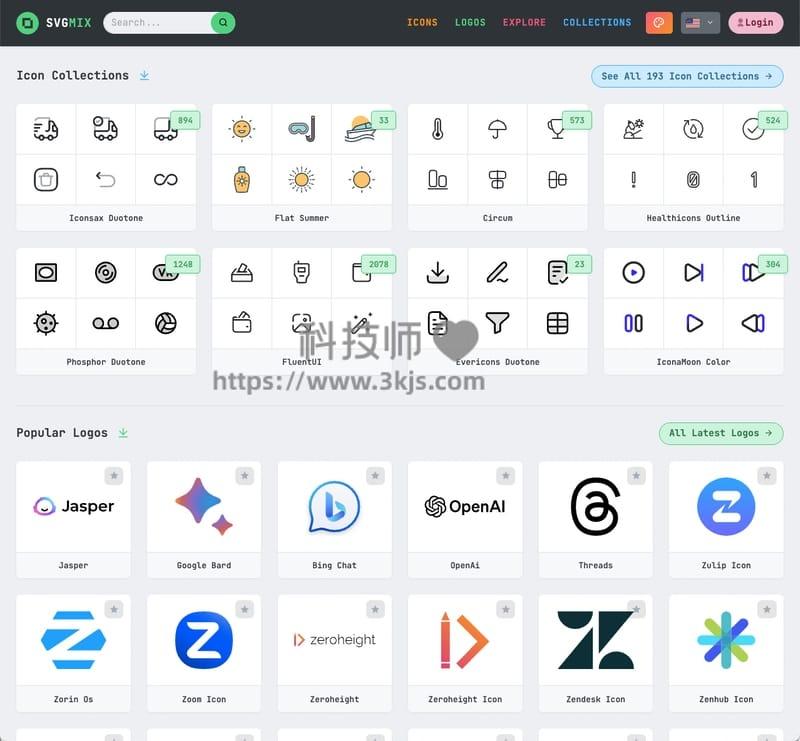 SVGMIX - 免费图标及免费Logo下载网站(含教程)