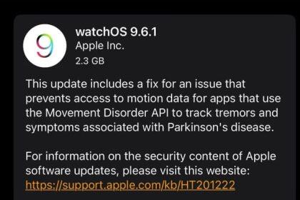 苹果推出 watchOS 9.6.1 固件 ：正式向Apple Watch 用户推送