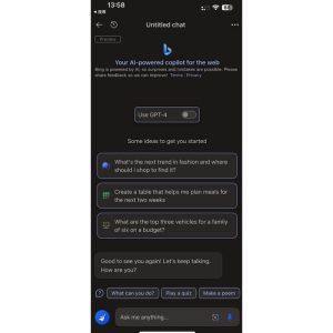 微软为 Bing App 加入GPT-4 启动选项 :解锁 GPT-4 全部潜力