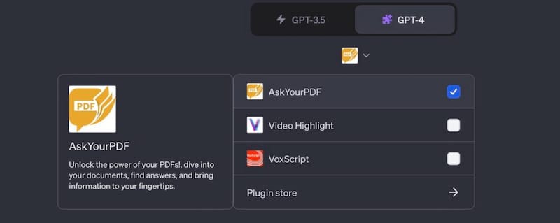 ChatGPT Plugin 推荐　AskYourPDF助你分析100页PDF文件