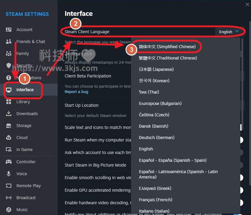steam怎么设置中文(手把手教你steam设置为中文界面)