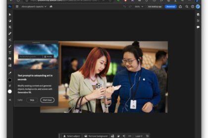Adobe推出网页版Photoshop：具备生成式AI功能